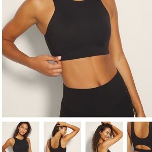 Soma Black HIGH-NECK LONGLINE YOGA BRA NWT